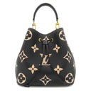 ルイヴィトン LOUIS VUITTON ネオノエ MM M45497 ブラック×ベージュ モノグラムアンプラント ハンドバッグ ゴールド金具 黒 ストラップ欠品