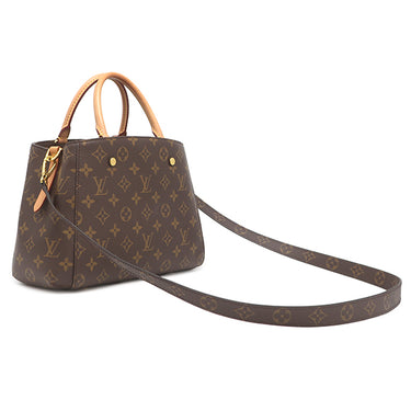 ルイヴィトン LOUIS VUITTON モンテーニュ BB M41055 モノグラム モノグラムキャンバス 2WAYバッグ ゴールド金具 茶 ショルダー ハンドバッグ