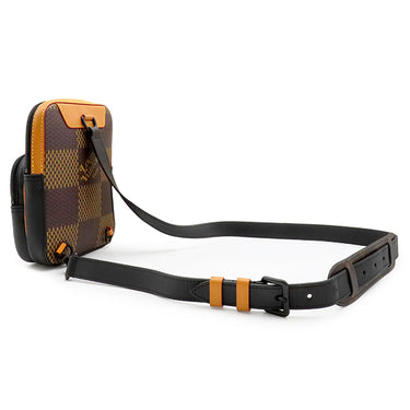 ルイヴィトン LOUIS VUITTON アマゾン スリングバック N40379 ブラウン モノグラムキャンバス ダミエジャイアントキャンバス ボディバッグ ゴールド金具 LVスクエアード NIGO