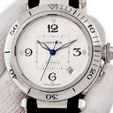 腕時計 カルティエ Cartier パシャ 38 プロンジャー コンベックス グリッド W3105955 自動巻き メンズ OH済 逆回転防止ベゼル