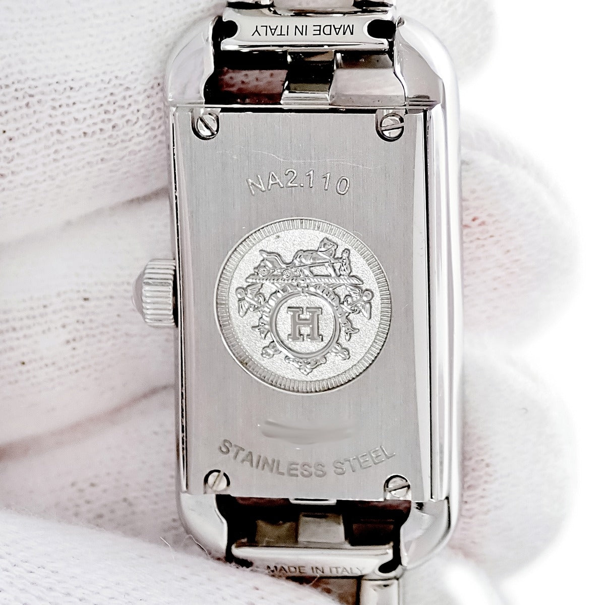 エルメス HERMES ナンタケット NA2.110 クオーツ レディース シルバー