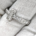 ティファニー Tiffany & Co T ワン ナロー ダイヤ ホワイトゴールド K18WG ダイヤモンド リング 指輪 T&Co. Au750 18K WG 16号