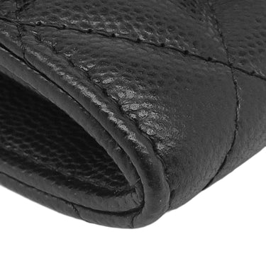 シャネル Chanel ミニ チェーンクラッチ AP0238 ブラック キャビアスキン チェーンウォレット ゴールド金具 黒 ココマーク