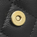 シャネル Chanel ミニ チェーンクラッチ AP0238 ブラック キャビアスキン チェーンウォレット ゴールド金具 黒 ココマーク