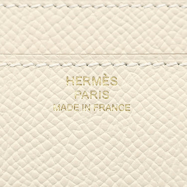 エルメス HERMES コンスタンス トゥーゴー クレ ヴォーエプソン 長財布 ゴールド金具 オフホワイト 2026年製