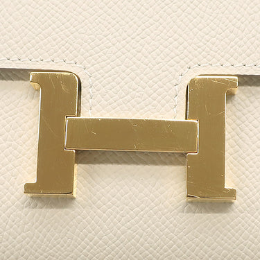 エルメス HERMES コンスタンス トゥーゴー クレ ヴォーエプソン 長財布 ゴールド金具 オフホワイト 2026年製