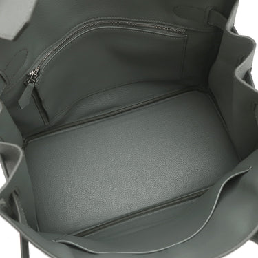 エルメス HERMES バーキン30 ヴェールアマンド ヴォーエプソン ハンドバッグ シルバー金具 緑 グレー