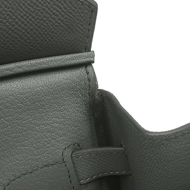 エルメス HERMES バーキン30 ヴェールアマンド ヴォーエプソン ハンドバッグ シルバー金具 緑 グレー