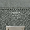 エルメス HERMES バーキン30 ヴェールアマンド ヴォーエプソン ハンドバッグ シルバー金具 緑 グレー