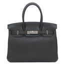 エルメス HERMES バーキン30 ブラック トゴ ハンドバッグ シルバー金具 黒