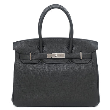 エルメス HERMES バーキン30 ブラック トゴ ハンドバッグ シルバー金具 黒