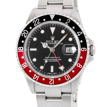 腕時計 ロレックス ROLEX GMTマスター2 16710 Y番 自動巻き メンズ Y番 コーク ベンツ針 ブラック デイト オイスターブレス