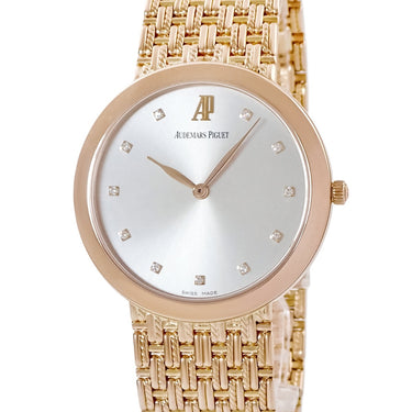 腕時計 オーデマピゲ AUDEMARS PIGUET クラシック 15149OR.OO.1219OR.01 手巻き メンズ K18RG無垢 純正ダイヤ シルバー サンレイ
