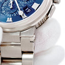 腕時計 ブレゲ BREGUET マリーン クロノグラフ 5527 5527BB/Y2/BW0 自動巻き メンズ K18WG無垢 ブルー ギョウシェ コインエッジ