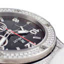 腕時計 ウブロ HUBLOT ビッグバン スチール 301.SX.130.RX.174 自動巻き メンズ 純正ダイヤ パヴェ デイト クロノグラフ 黒