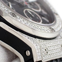 腕時計 ウブロ HUBLOT ビッグバン スチール 301.SX.130.RX.174 自動巻き メンズ 純正ダイヤ パヴェ デイト クロノグラフ 黒