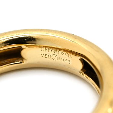 ティファニー Tiffany & Co フレンドシップ トルマリン ハート イエローゴールド K18YG ルベライトトルマリン リング 指輪 T&Co. Au750 18K ロゴ 9号