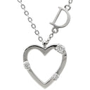 ダミアーニ DAMIANI ハート 3Pダイヤ ペンダント ホワイトゴールド K18WG ダイヤモンド ネックレス 18K 750 WG