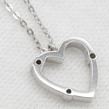 ダミアーニ DAMIANI ハート 3Pダイヤ ペンダント ホワイトゴールド K18WG ダイヤモンド ネックレス 18K 750 WG