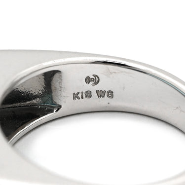 タサキ TASAKI ブルートパーズ ダイヤモンド ライトブルー×ホワイトゴールド K18WG ブルートパーズ ダイヤモンド リング 指輪 TASAKI Au750 18K 水色 スクエア バケットカット 12号