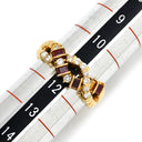 ベルギー ダイヤモンド BELGIAN DIAMOND ルビー ダイヤモンド デザインリング レッド×イエローゴールド K18YG Pt900 ダイヤモンド リング 指輪 赤 Au750 18K 18金 YG バケットカット 11号