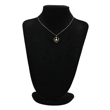ミキモト MIKIMOTO ハートモチーフ パール パールホワイト×イエローゴールド K14YG パール ネックレス MIKIMOTO 真珠 14K 14金 Au585 1P スウィング