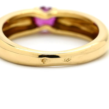 カルティエ Cartier エリプス ルビーリング レッド×イエローゴールド K18YG ルビー #50(JP10) リング 指輪 750 YG 18金 18K 10号