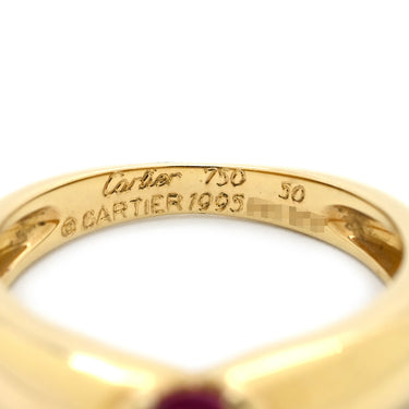 カルティエ Cartier エリプス ルビーリング レッド×イエローゴールド K18YG ルビー #50(JP10) リング 指輪 750 YG 18金 18K 10号
