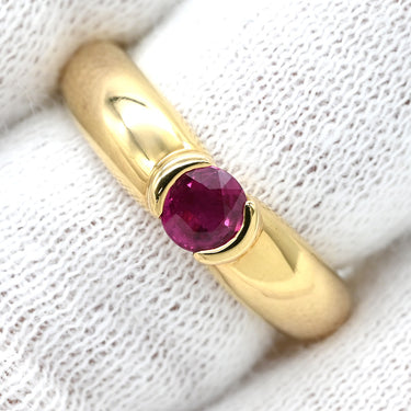 カルティエ Cartier エリプス ルビーリング レッド×イエローゴールド K18YG ルビー #50(JP10) リング 指輪 750 YG 18金 18K 10号