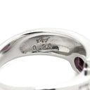 タサキ TASAKI ロードライトガーネット ダイヤモンド ワインレッド×プラチナシルバー Pt900 ロードライトガーネット ダイヤモンド リング 指輪 TASAKI プラチナ Pt900 大粒 オーバル 12号