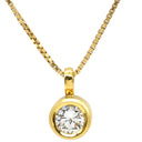 タサキ TASAKI ダイヤ 0.30ct イエローゴールド K18YG ダイヤモンド ネックレス 1粒 1石 750 K18YG ブリリアントカット