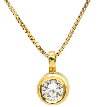 タサキ TASAKI ダイヤ 0.30ct イエローゴールド K18YG ダイヤモンド ネックレス 1粒 1石 750 K18YG ブリリアントカット