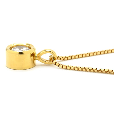 タサキ TASAKI ダイヤ 0.30ct イエローゴールド K18YG ダイヤモンド ネックレス 1粒 1石 750 K18YG ブリリアントカット