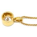 タサキ TASAKI ダイヤ 0.30ct イエローゴールド K18YG ダイヤモンド ネックレス 1粒 1石 750 K18YG ブリリアントカット