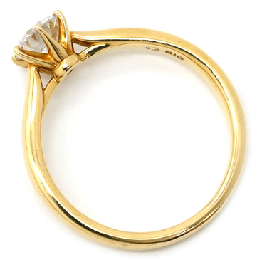 タサキ TASAKI ソリティア ダイヤモンド イエローゴールド K18YG ダイヤモンド リング 指輪 TASAKI Au750 18K 1石 1粒 6本立爪 エンゲージ ブライダル 11号