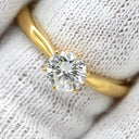 タサキ TASAKI ソリティア ダイヤモンド イエローゴールド K18YG ダイヤモンド リング 指輪 TASAKI Au750 18K 1石 1粒 6本立爪 エンゲージ ブライダル 11号