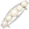 ミキモト MIKIMOTO あこやパール 帯どめ パールホワイト×ホワイトゴールド K14WG パール アクセサリー MIKIMOTO 帯留 5P 5粒 真珠 アコヤ 和彫り 和装小物