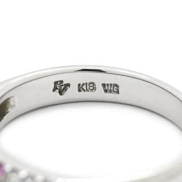 ポンテヴェキオ Ponte Vecchio ピンクサファイア ダイヤ ピンク×ホワイトゴールド K18WG サファイア ダイヤモンド リング 指輪 Au750 18K 18金 WG 10号