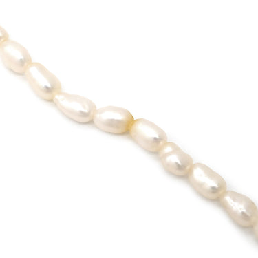 タサキ TASAKI 6連 パール セミロング パールホワイト×イエローゴールド K14YG パール ネックレス TASAKI 14K 真珠 ライスパール バロック 6重 多連 マチネサイズ