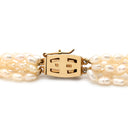 タサキ TASAKI 6連 パール セミロング パールホワイト×イエローゴールド K14YG パール ネックレス TASAKI 14K 真珠 ライスパール バロック 6重 多連 マチネサイズ