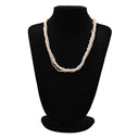 タサキ TASAKI 6連 パール セミロング パールホワイト×イエローゴールド K14YG パール ネックレス TASAKI 14K 真珠 ライスパール バロック 6重 多連 マチネサイズ
