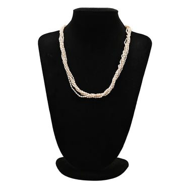 タサキ TASAKI 6連 パール セミロング パールホワイト×イエローゴールド K14YG パール ネックレス TASAKI 14K 真珠 ライスパール バロック 6重 多連 マチネサイズ
