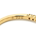 4℃ 4℃ ダイヤモンド イエローゴールド K18YG ダイヤモンド ブルーダイヤモンド リング 指輪 18K 750 YG 一文字 1Pブルーダイヤ 10号