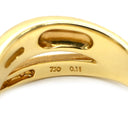 タサキ TASAKI ダイヤ シェル デザインリング ホワイト×イエローゴールド K18YG ダイヤモンド シェル リング 指輪 TASAKI Au750 18K 18金 YG 11号
