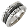 タサキ TASAKI ダイヤ オニキス デザインリング ブラック×ホワイトゴールド K18WG オニキス ダイヤモンド リング 指輪 TASAKI Au750 18K 18金 WG 10.5号
