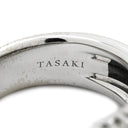 タサキ TASAKI ダイヤ オニキス デザインリング ブラック×ホワイトゴールド K18WG オニキス ダイヤモンド リング 指輪 TASAKI Au750 18K 18金 WG 10.5号
