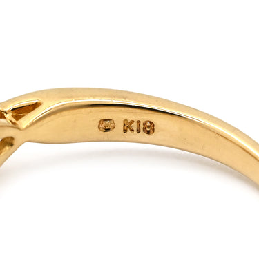 ミキモト MIKIMOTO パール ダイヤ パールホワイトXイエローゴールド K18YG パール ダイヤモンド リング 指輪 MIKIMOTO 18K 750YG 11.5号