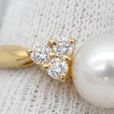ミキモト MIKIMOTO パール ダイヤ パールホワイトXイエローゴールド K18YG パール ダイヤモンド リング 指輪 MIKIMOTO 18K 750YG 11.5号