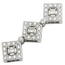 タサキ TASAKI ダイヤ 3連 ホワイトゴールド K18WG ダイヤモンド ペンダントトップ TASAKI Au750 18K WG ネックレストップ スクエア 2WAY