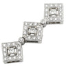 タサキ TASAKI ダイヤ 3連 ホワイトゴールド K18WG ダイヤモンド ペンダントトップ TASAKI Au750 18K WG ネックレストップ スクエア 2WAY